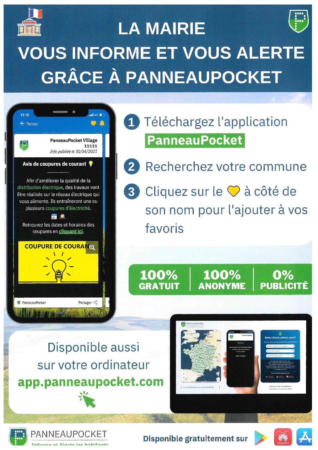 Application panneau pocket