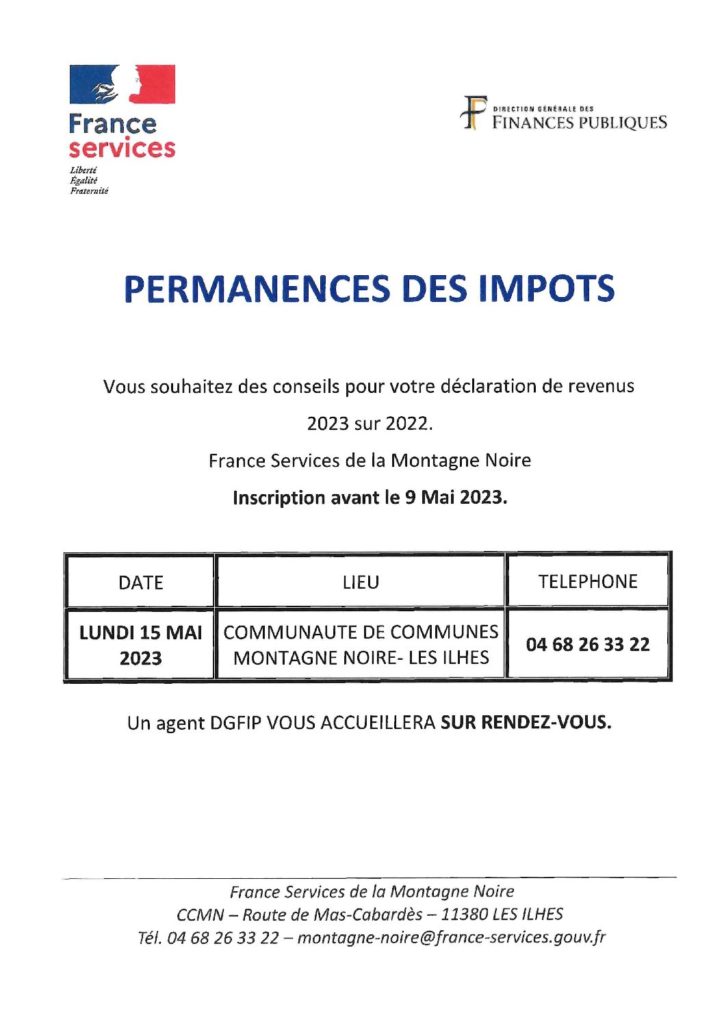 PERMANENCES DES IMPOTS