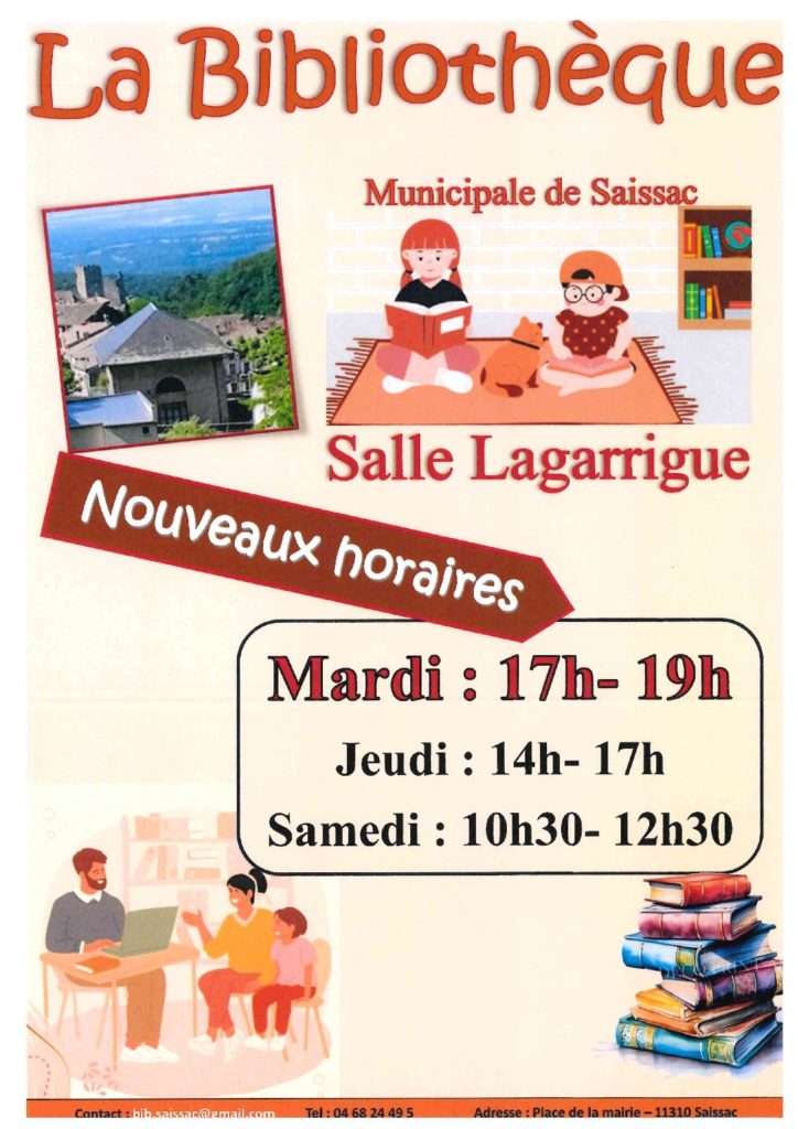 Nouveaux horaires de la BMS