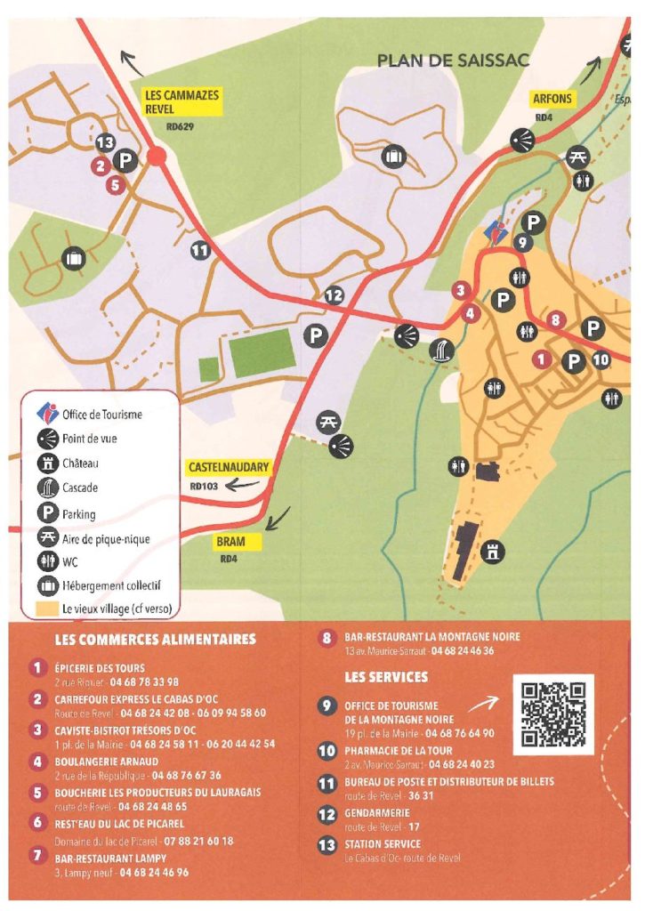 Nouveau plan de Saissac