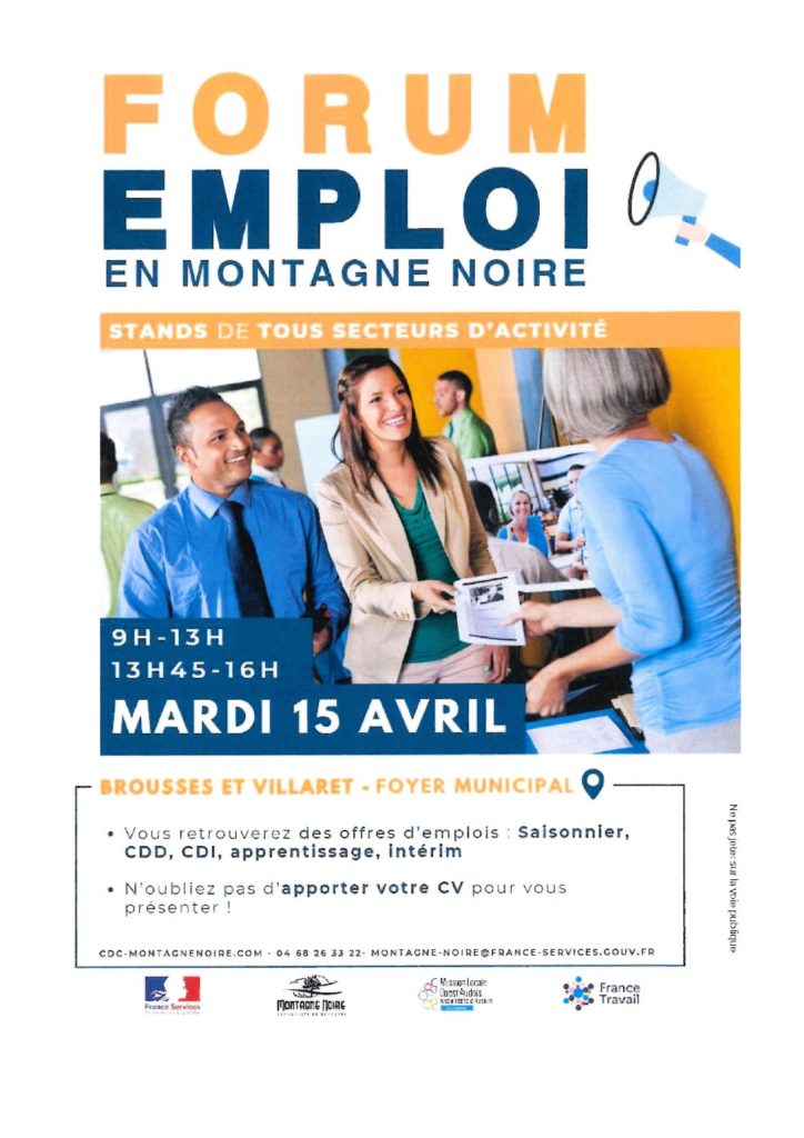 FORUM EMPLOI EN MONTAGNE NOIRE