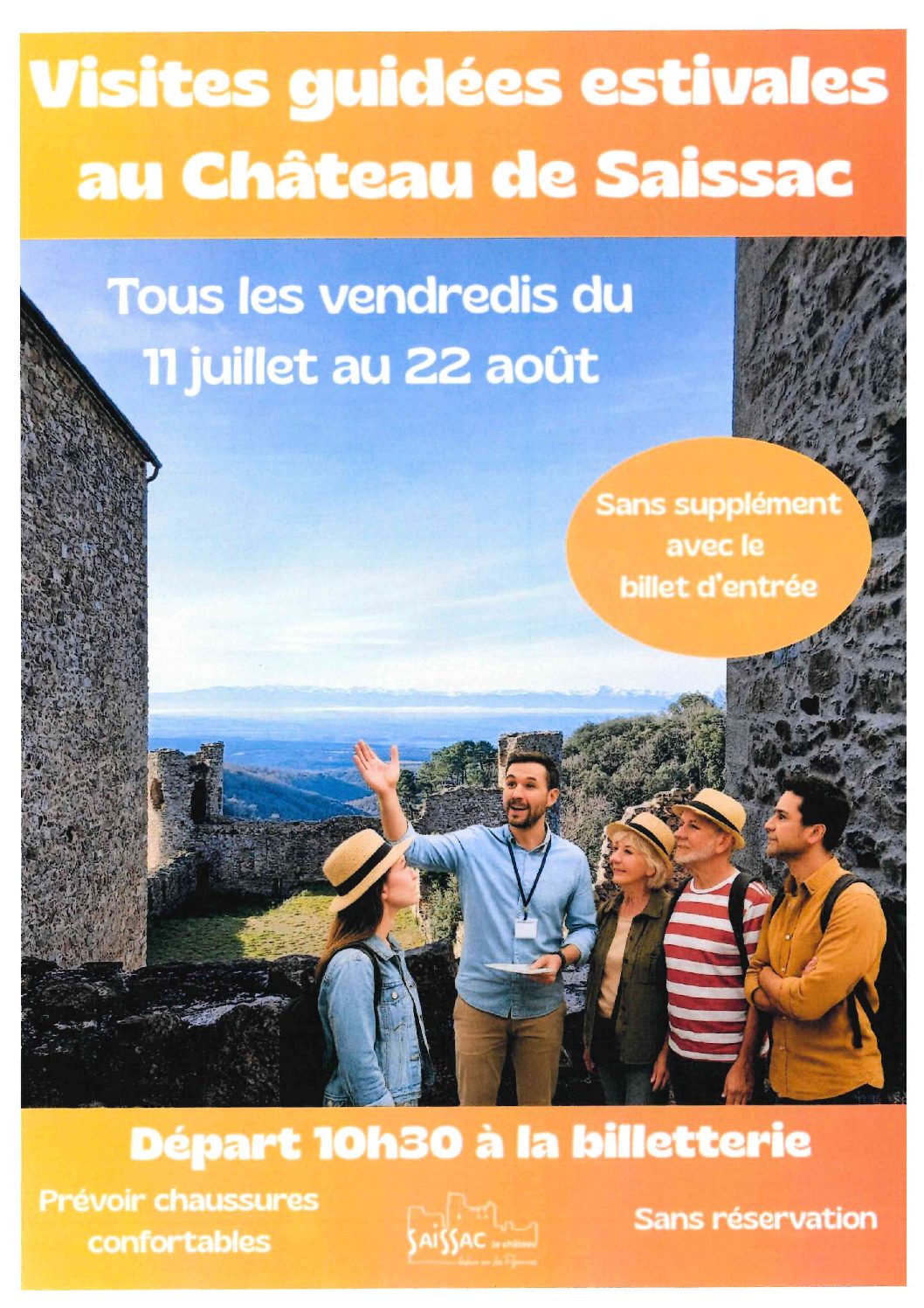 Visites guidées estivales au Château de Saissac