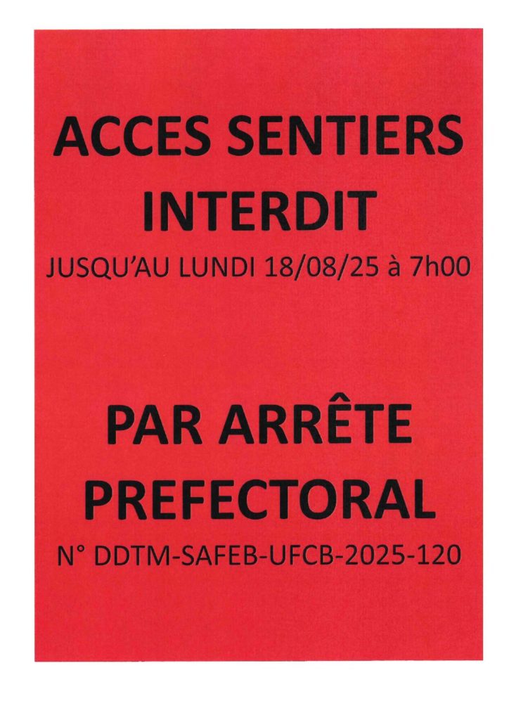 Espaces forestiers fermés au public