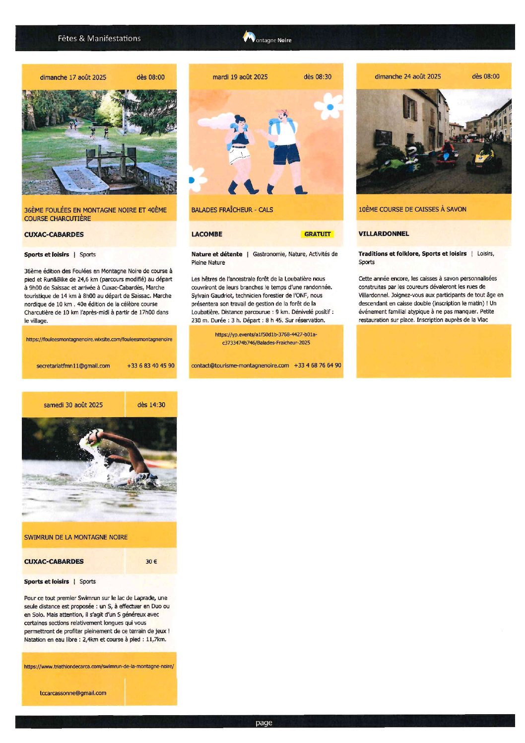 AGENDA MANIFESTATIONS – OIT