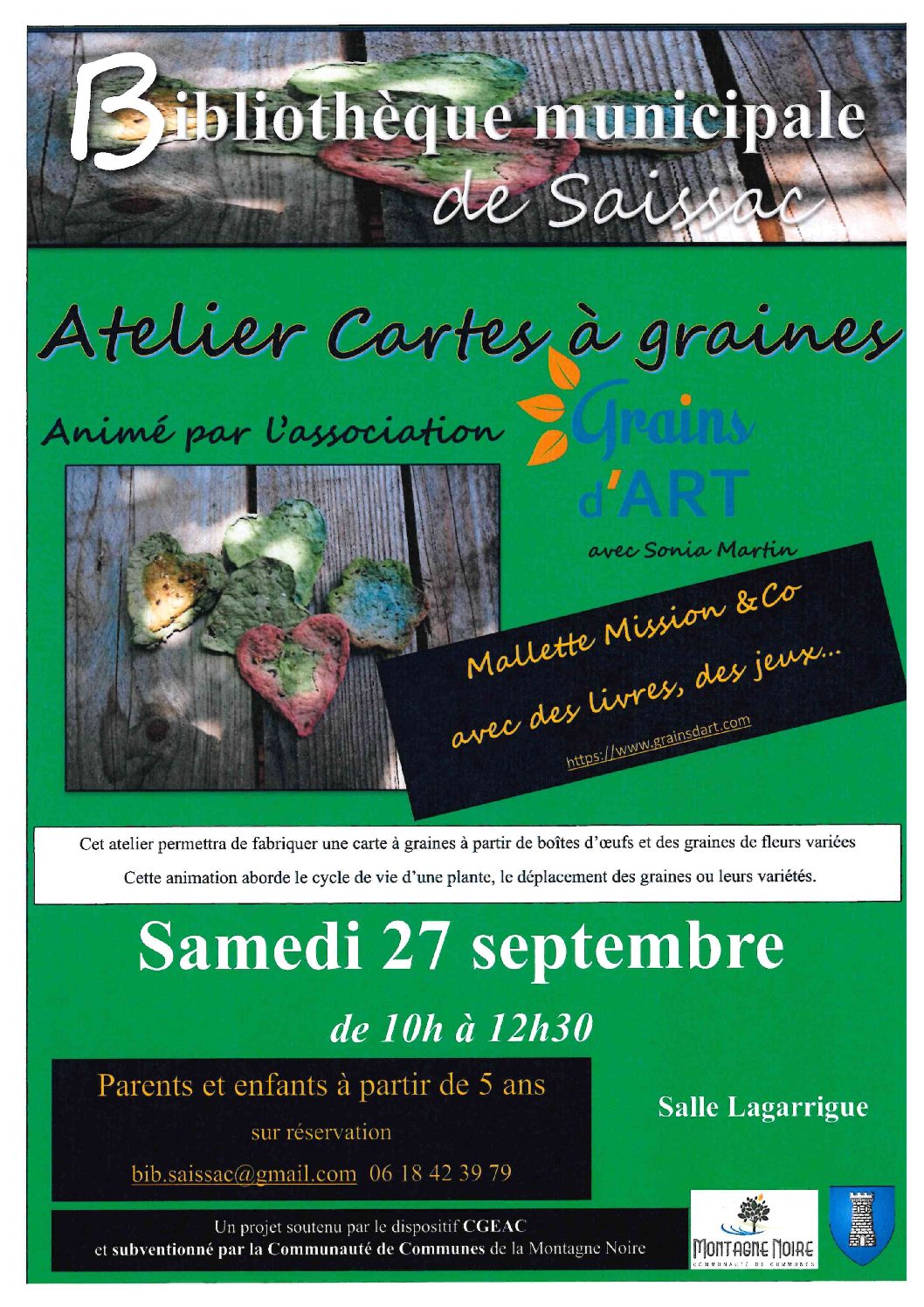 Atelier Bibliothèque Municipale de Saissac
