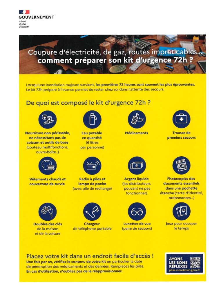 Comment préparer son kit d'urgence 72h