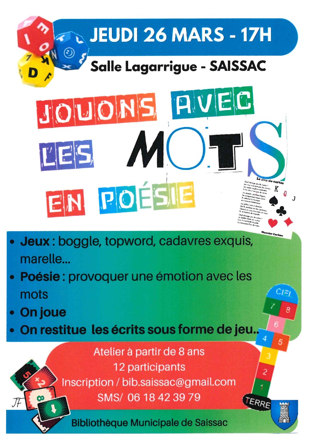 Atelier à la Bibliothèque Municipale de Saissac