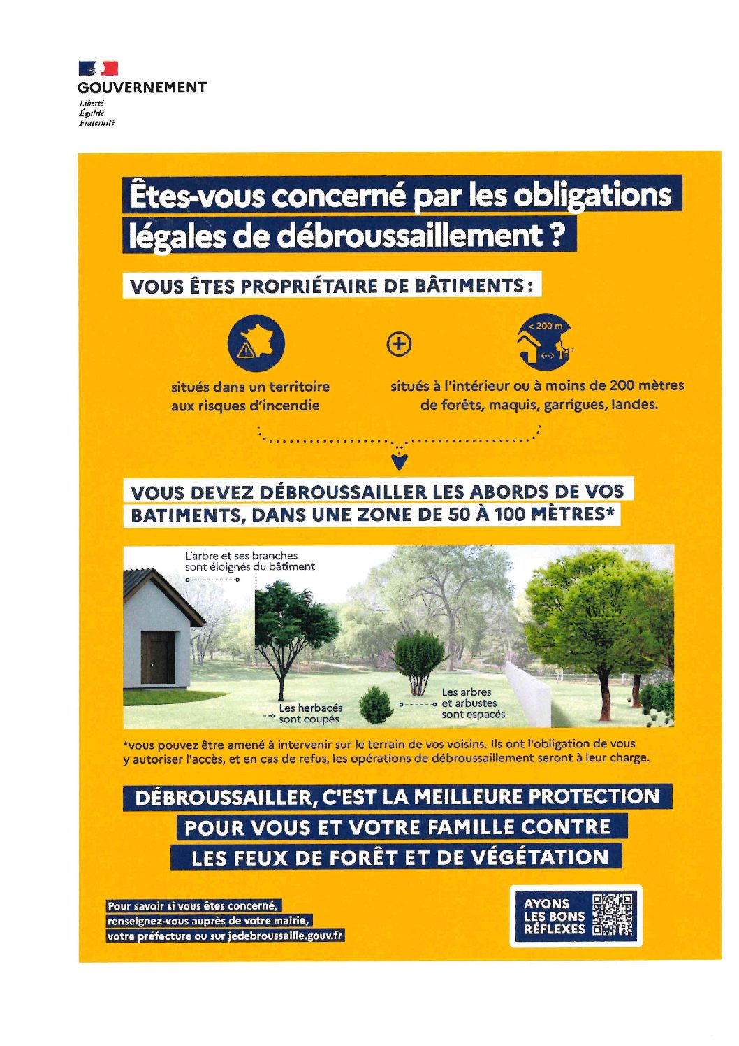 Rappel Obligations légales de débroussaillement