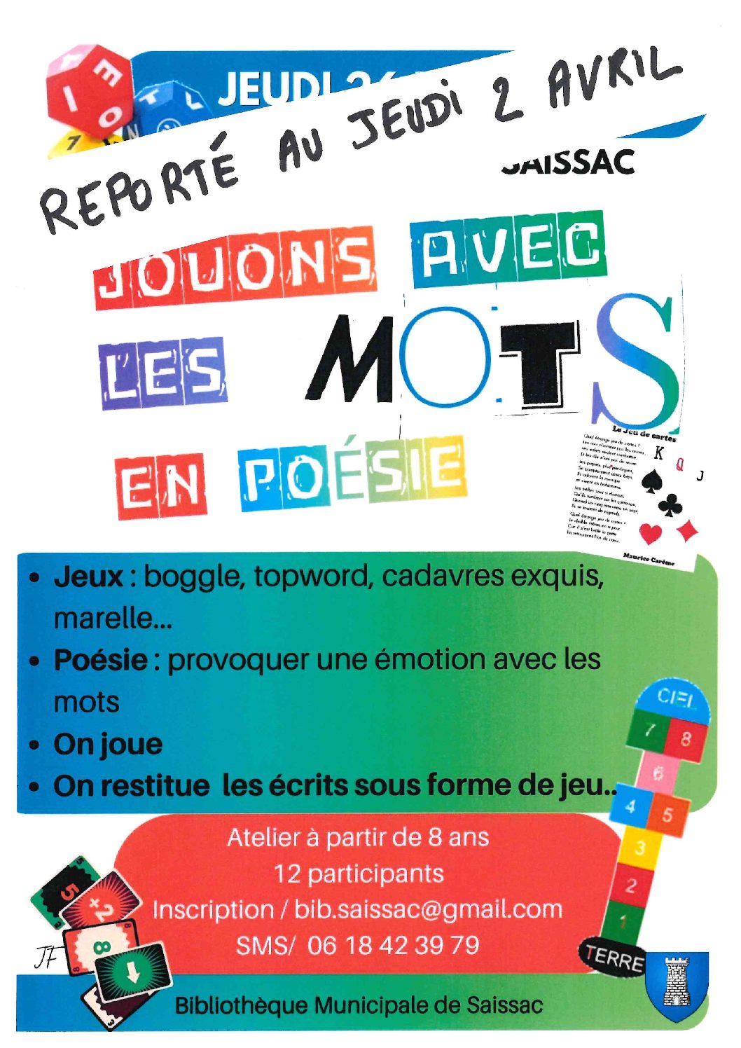 Atelier à la Bibliothèque Municipale de Saissac