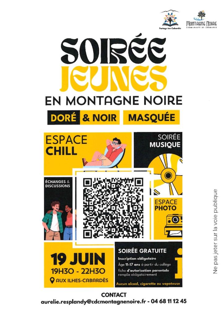 SOIRÉE JEUNES EN MONTAGNE NOIRE