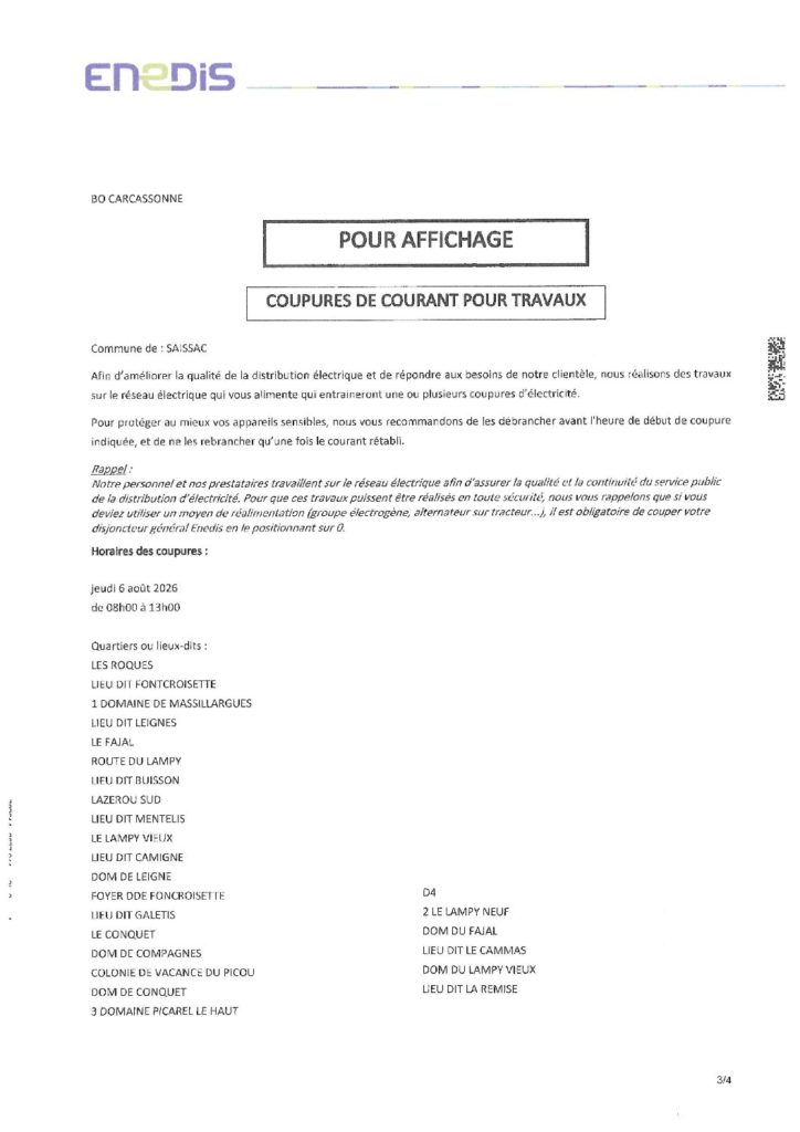 Coupures de courant
