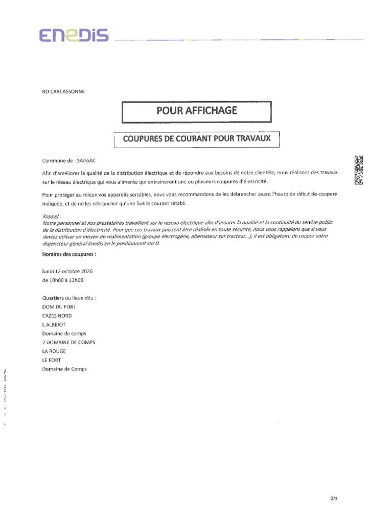 Coupures de courant