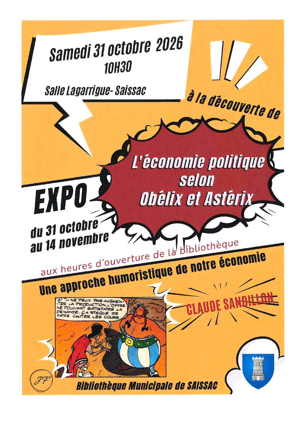 EXPOSITION A LA BIBLIOTHEQUE MUNICIPALE DE SAISSAC